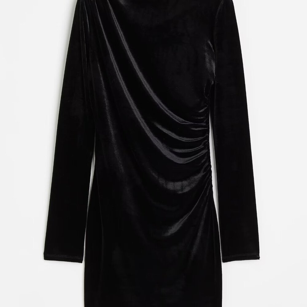 Gathered jersey dress